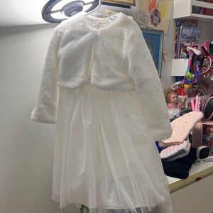 Amazon Essentials White Lace Overlay Dress